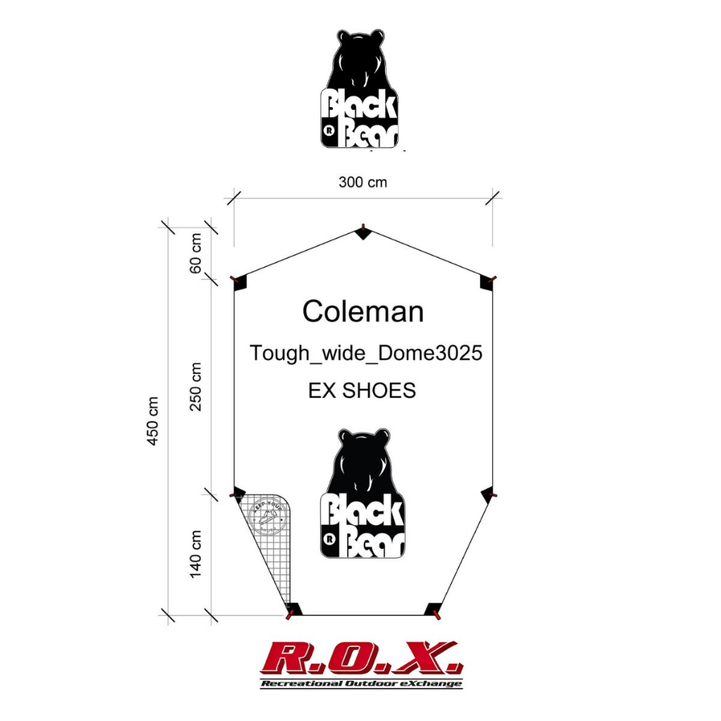 GROUND SHEET FOR COLEMANTOUGH DOME 3025  กราวชีท แผ่นรองเต็นท์