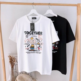 เสื้อยืด Oversize ลายการ์ตูนสนูป Together