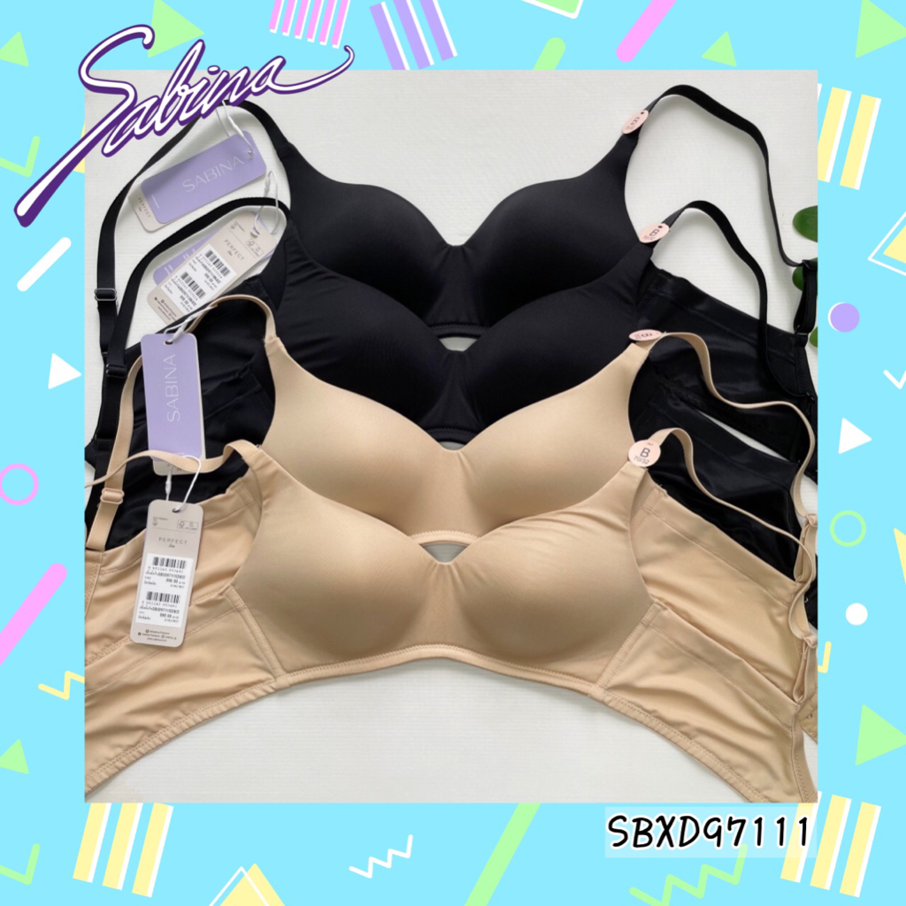 ￼Sabina เสื้อชั้นใน Invisible Wire (ไม่มีโครง) รุ่น Perfect Bra รหัส SBXD97111BK สีดำ SBXD97111CD สี