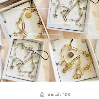 🎀 สร้อยข้อมือพร้อมจี้ DIOR PHONE CHARM