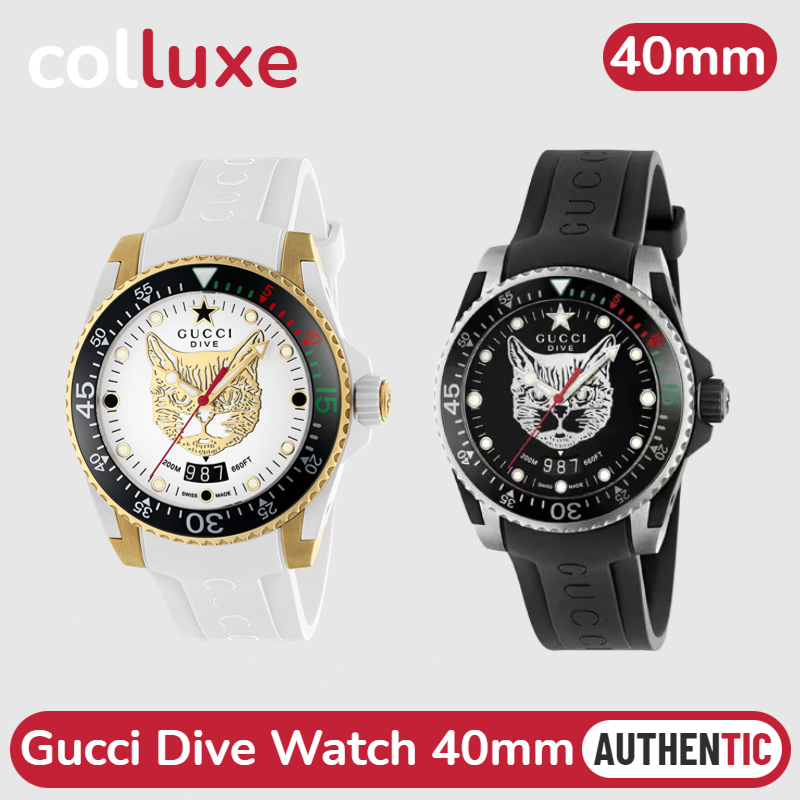 ⌚กุชชี่ GUCCI นาฬิกาข้อมือ รุ่น  DIVE WATCH Code: YA136320 40mm