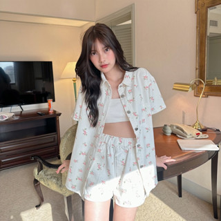 (กรอกโค้ดWYYXZWลด65฿)เซตยีนส์ สองชิ้น เสื้อ+กางเกง💐