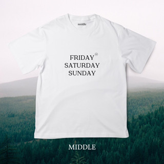 เสื้อยืดโอเวอร์ไซส์สกรีน ลาย Friday | สกรีนไม่หลุดไม่ลอก ซักเครื่องได้
