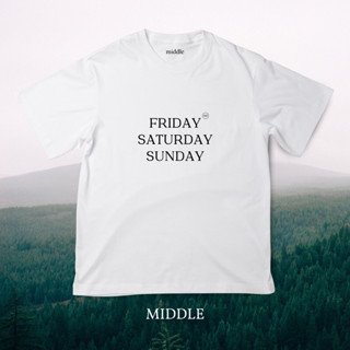 เสื้อยืดโอเวอร์ไซส์สกรีน ลาย Friday | สกรีนไม่หลุดไม่ลอก ซักเครื่องได้