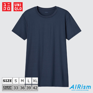 เสื้อยืดแขนสั้น Uniqlo AIRism - 69 Navy