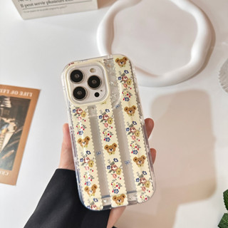 สินค้าพร้อมส่ง ⭐️ เคสโทรศัพท์ เคส เคสมือถือ เคส TPU เคสหมีใสงานริ้ว TPU-S1318