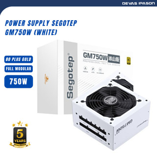 POWER SUPPLY (อุปกรณ์จ่ายไฟ) SEGOTEP GM750W (WHITE) - GM750W 80 PLUS GOLD FULL MODULAR รับประกัน 5 ปี โดย Devas IPASON