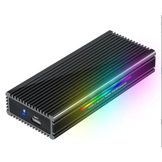 Maiwo Enclosure RGB USB 3.2 Type-C NVMe และ SATA Combo HDD Enclosure สำหรับ M.2 PC (K1685P4)