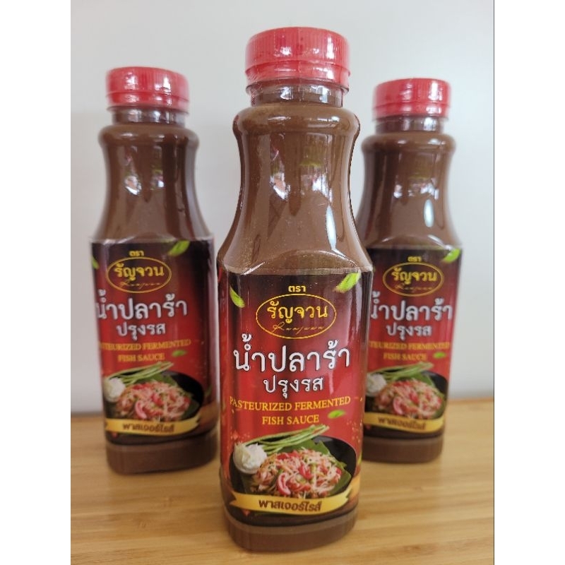 น้ำปลาร้าปรุงรส ตรารัญจวน 350ml น้ำปลาร้าพี่ไก่ (Pasteurized Fermented Fish Sauce)