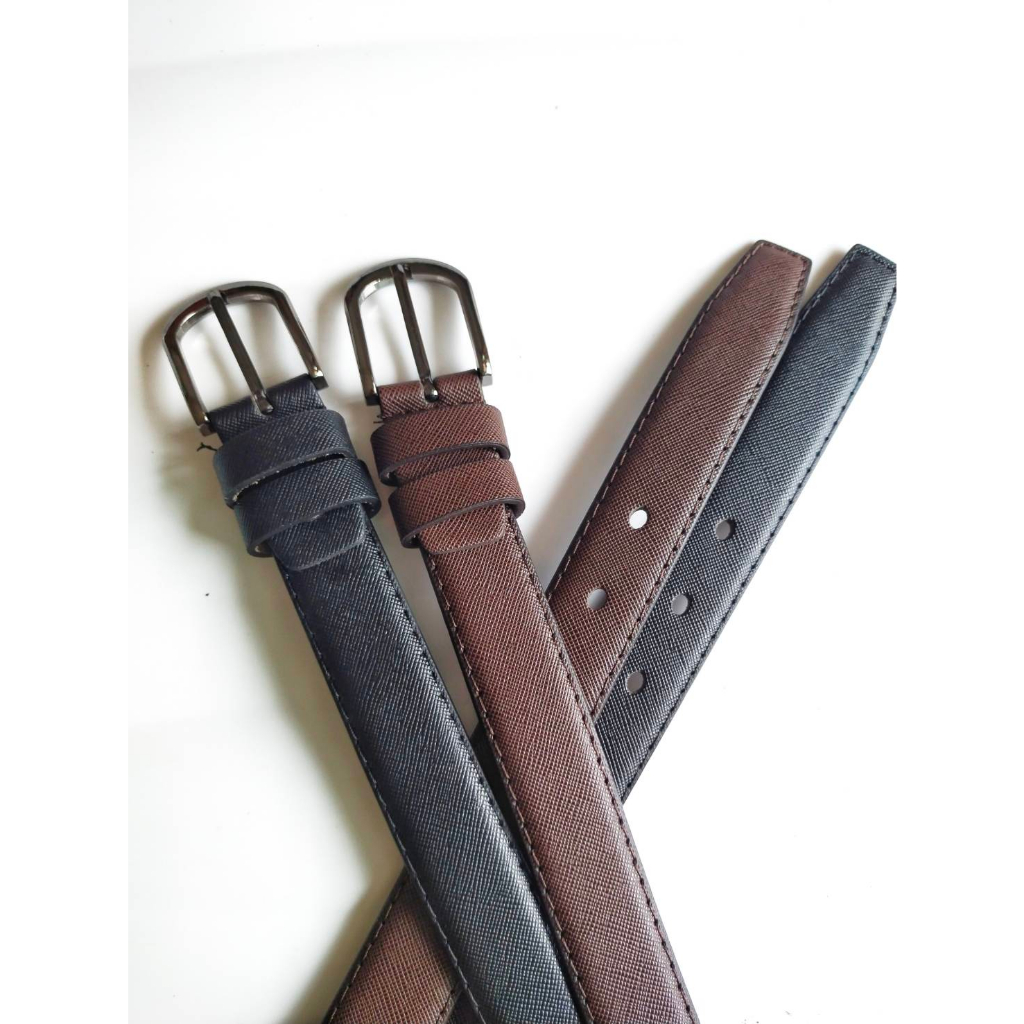 เข็มขัดผู้ชายเส้นเล็ก แบบหัวเจาะ สไตล์เรียบหรู ใส่ได้กับทุกการแต่งตัว (30357)