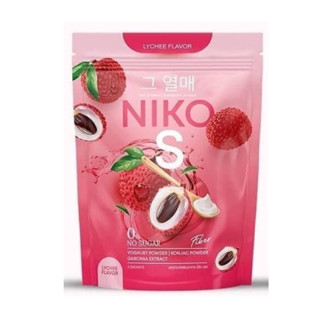 NIKO S นิโกะ เอส ผงบุกชงดื่ม รสลิ้นจี่ (1ห่อ5ซอง)