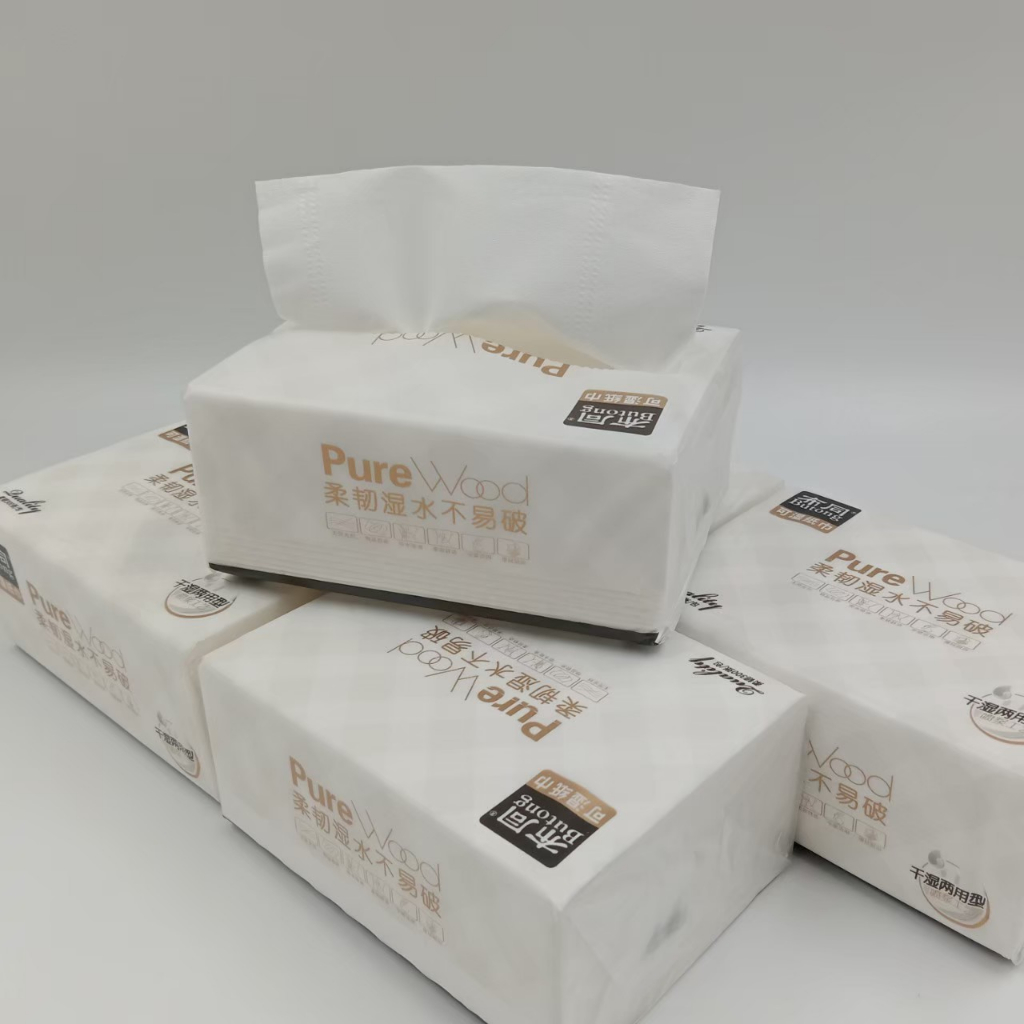 ทิชชู่แบบดึงPURE WOOD(แพ็ค10ห่อ) แผ่นหนา5ชั้น ห่อละ300 แผ่นกระดาษเช็ดหน้า  กระดาษทิชชู่ กระดาษเช็ดปาก - รูปที่ 4