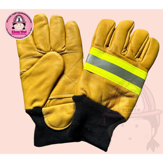 💖คร่ำหวอดเซฟตี้ ถุงมือดับเพลิง Fire Gloves ถุงมือกันความร้อน กู้ภัย เซฟตี้