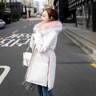 448🔥พร้อมส่ง 🔥 ส่งไว ทันใจ ร้านคนไทยค่ะ ❤️Insulated Coat ทูโทน มาพร้อมฮู้ดแต่งเฟอร์ฟูอลัง ฮู้ดถอดไม่ได้นะคะ