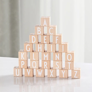 พร้อมส่ง บล็อกไม้ ABC Alphabet Block Set บล็อกไม้ ABC Montessori บล็อกไม้ตัวอักษร