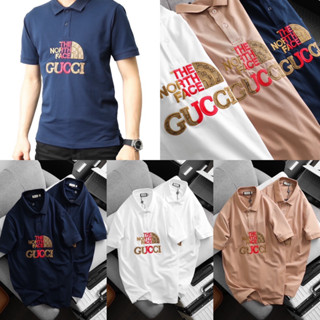 เสื้อโปโลคอปก Gucci x The north face Basic ⛰️ผ้า Cotton 💯 | เสื้อคอปกผู้ชาย | เสื้อโปโล 👕 ร้านค้าจัดส่งไว