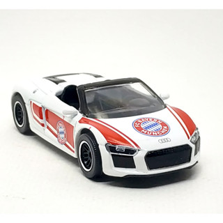 Majorette Audi R8 Spyder Bayern Munich Collection สีขาว ล้อ D6CSBCL Scale 1/58 (8cm) ไม่มี package