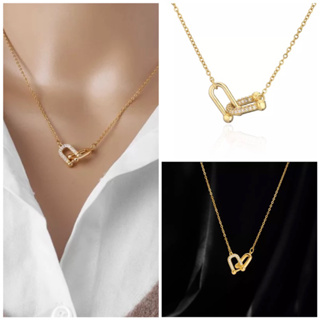 lovely necklace stainless steel |ส่งจากไทย🚩สร้อยคอทิฟฟาสแตนเลสงานไม่ลอกไม่ดำ โดนน้ำโดนเหงื่อได้