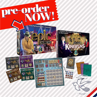 [Pre-Order] Tiny Epic Crimes / Kingpins Expansion / 4 Pack Detective Mat / 4 Pack Detective Notepads [Boardgame]