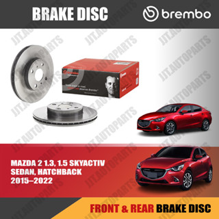 Brembo จานเบรค MAZDA 2 Skyactiv 1.3 1.5D 2015-2022 มาสด้า 2 1.3 1.5 ดีเซล 4 ประตู, 5 ประตู 2015-2022 [หน้า, ดิสก์หลัง]