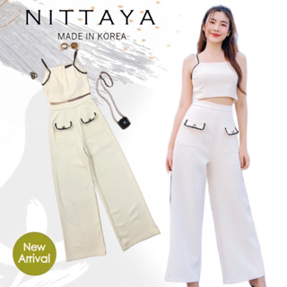 ราคาถูกที่สุด!! NITTAYA เซตสายเดี่ยวถักเปีย+กางเกงขายาว