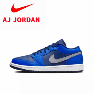 Air Jordan 1 Retro Low OG Mystic Navy Low Top Retro รองเท้าบาสเก็ตบอล Womens Blue Black