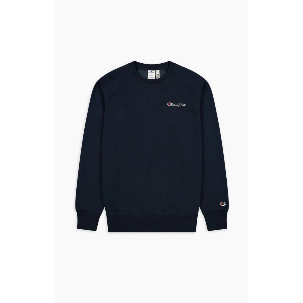 [ของแท้ 100%] เสื้อสเวตเตอร์ Champion Script Logo  หน้า,หลัง สี Navy