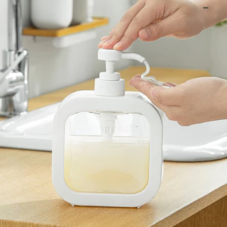 GaGiNang ขวดปั๊มสบู่เหลว 300/500 ml ขวดสเปรย์แบบกด ใส่พวกโลชั่น แชมพู เจลอาบน้ำ เคสสีขาว สามารถ ถอดออกได้
