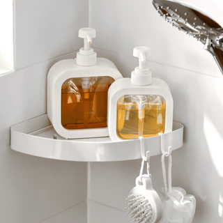 DEMA ขวดปั๊มสบู่เหลว 300/500 ml ขวดสเปรย์แบบกด ใส่ของเหลว เคสสีขาว สามารถ ถอดออกได้