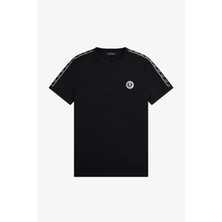 Fred Perry Reflective Detail Ringer T-Shirt in Black