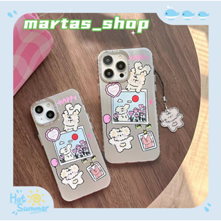 ❤️ส่งของขวัญ❤️ เคสไอโฟน 11 12 13 14 Pro Max ลูกสุนัข ความนิยม แฟชั่น เรียบง่าย การ์ตูน Case for iPhone สาวน่ารักหัวใจ