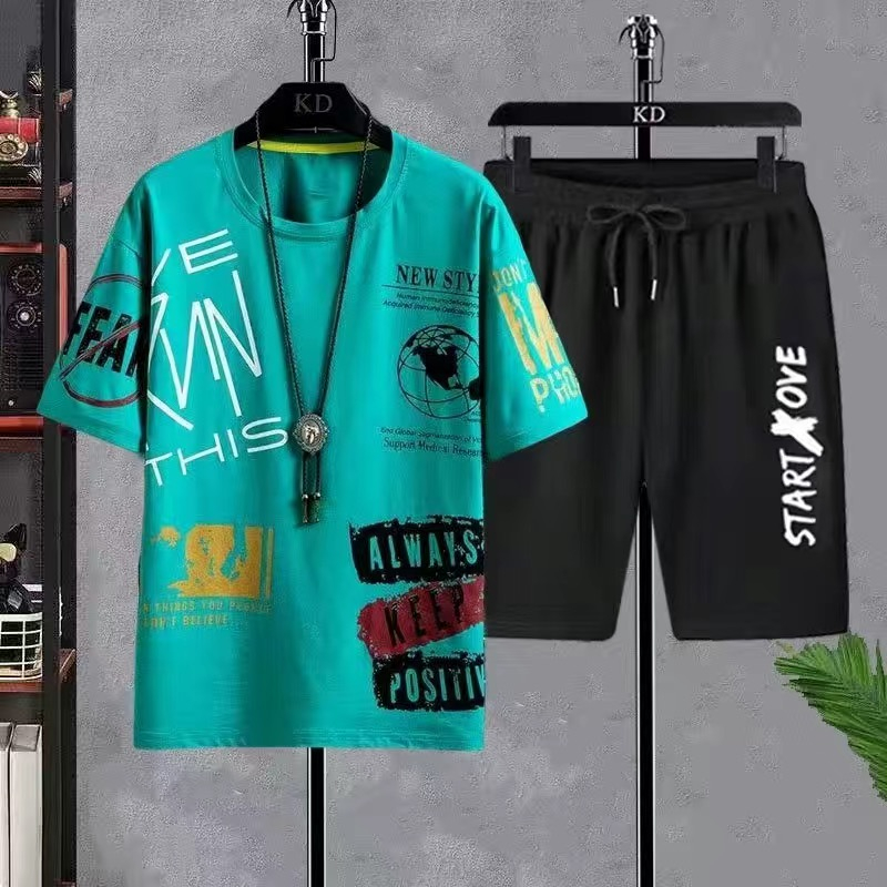 Se7en shop  ชุดเซ็ตผู้ชาย ชุดแฟชั่นชาย เสื้อยืดแขนสั้น