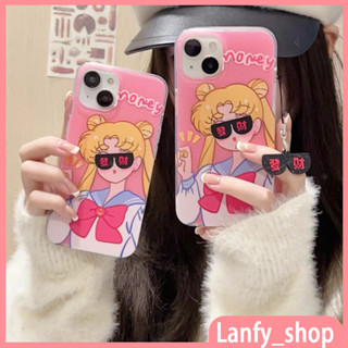 💖New💖iPhone 14 13 12 11 Pro Max เคส for เคสไอโฟน11 น่ารัก บางเบาพกพาง่าย การ์ตูน เซเลอร์มูน หวานเท่ แฟชั่น พร้อมจี้ Case