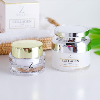 แพจเกจใหม่ กระปุกใหญ่ 1แถม 1 Z Queen Collagen ซีควีน​ ครีมคอลลาเจน​ ขนาด 17 กรัม ( แถมวิตามินมาส์ก )