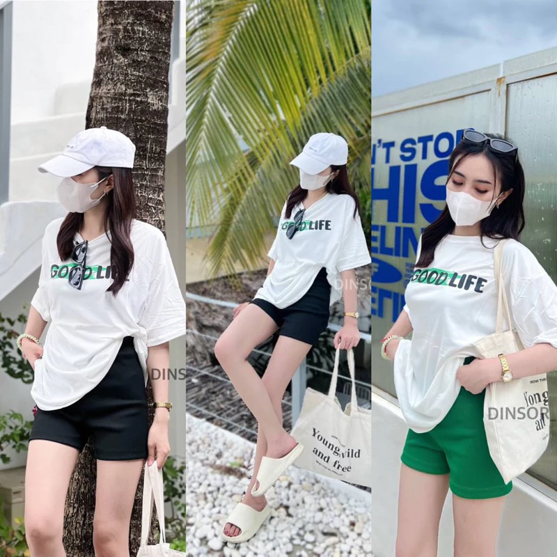 No21 กางเกงขาสั้น เอวสูง ไบเกอร์ มีไซส์S,M,L,XL ป้าย Dinsor