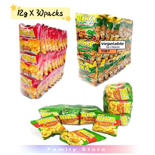 ขนมกรอบ Bika Snack ขนาด 12 กรัม 30 ซอง สินค้ามีหลายรสให้เลือก