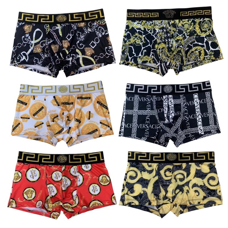 🔥👏🏻กางเกงใน VERSACE มี 5 ลาย บ๊อกเซอร์​ดีไซน์สวย เด่น สุดปัง ขอบเท่ พน้อมส่ง!!!💯