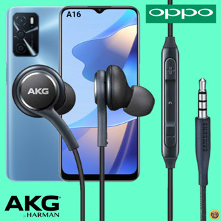 หูฟัง สมอลทอล์ค OPPO Aux 3.5 In-Ear ออปโป้ อินเอียร์ เสียงดี เบสหนัก สายถักทนทาน เล่น-หยุดเพลง-เพิ่ม-ลดระดับเสียง A16