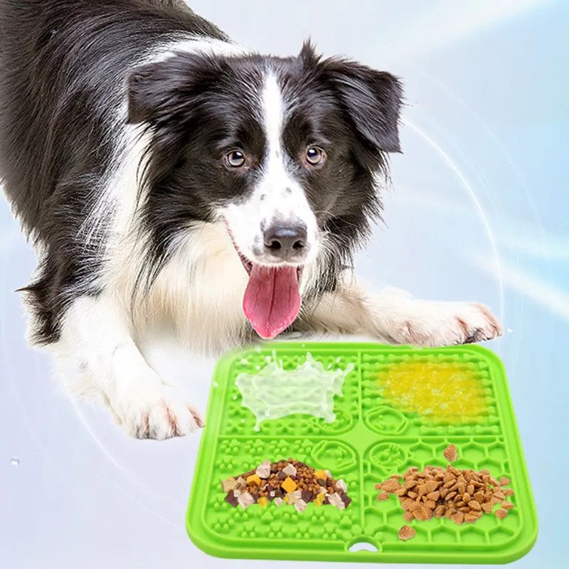 ซิลิโคนเลียสัตว์เลี้ยงสุนัข Lick Pad Bath เนยถั่วลิสงกินช้าเลีย พร้อมส่ง