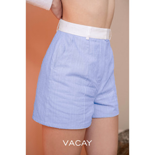 VACAY BY VALENTIER VCS23 COTTON SWISS DOT SHORTS กางเกงขาสั้นเอวสูง ชุดไปทะเล ใส่เที่ยว เสื้อผ้าแฟชั่นผู้หญิง