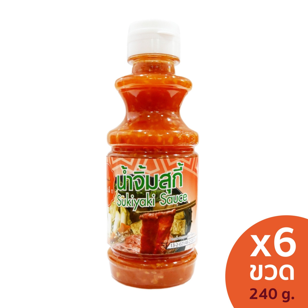 J-Lek (เจ๊เล็ก) น้ำจิ้มสุกี้ ขนาด 240 กรัม แพ็ค 6 ขวด
