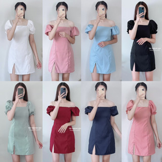 Furra dress มี 8 สี ใส่ได้2 แบบค่า เดรสออกงาน คาเฟ่ ดินเนอร์ สวยมาก