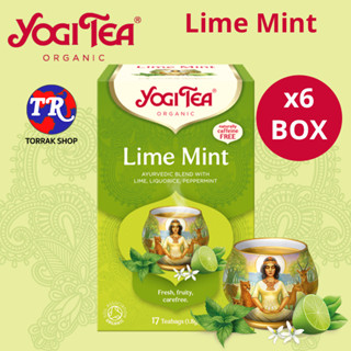 Yogi Tea Lime Mint 17 teabag ชาสมุนไพร มะนาว มินต์ 17 ซอง แพ็ค 6 กล่อง