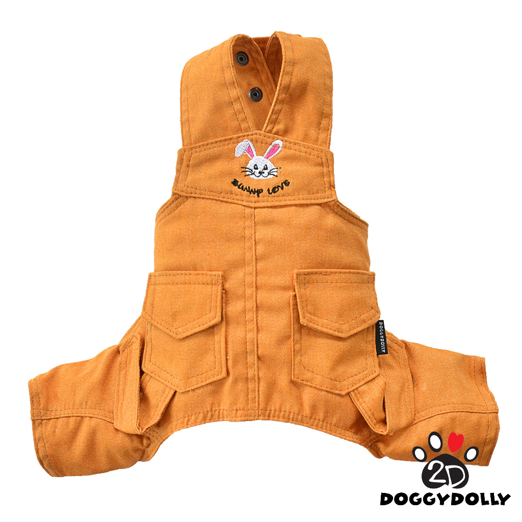 Pet clothes -Doggydolly เสื้อผ้าแฟชั่น สัตว์เลี้ยง ชุดกางเกงเอี๊ยม หมาแมว ชุดเอี๊ยม ไซส์ 1-9 โล C401