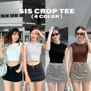 พร้อมส่ง Sis crop tee เสื้อครอปแขนกุด-Berbboo.too