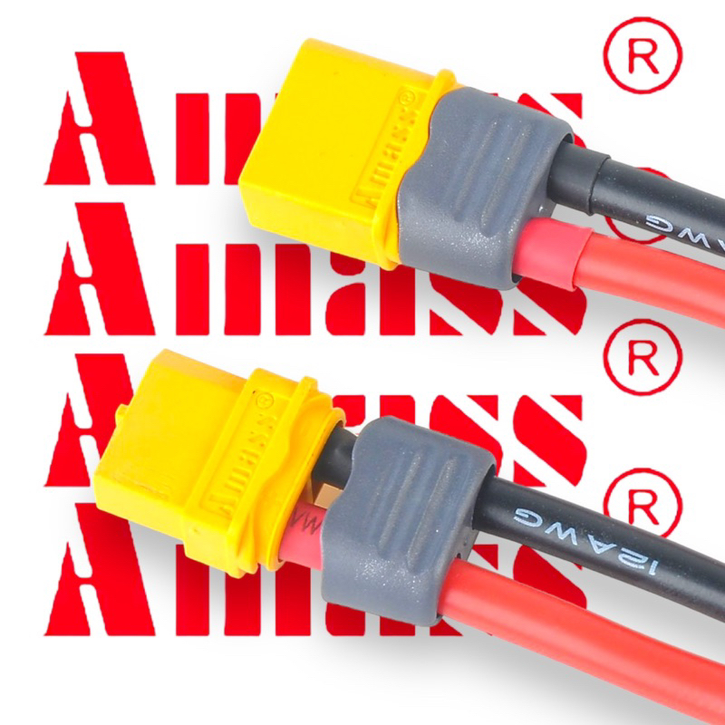 ขั้วปลั๊ก XT30 XT60 XT90 พร้อมสาย #Amass ขั้วต่อแบตเตอรี่ RC ปลั๊กเสียบ ESC Connectors จำนวน 1คู่ พร้อมสาย