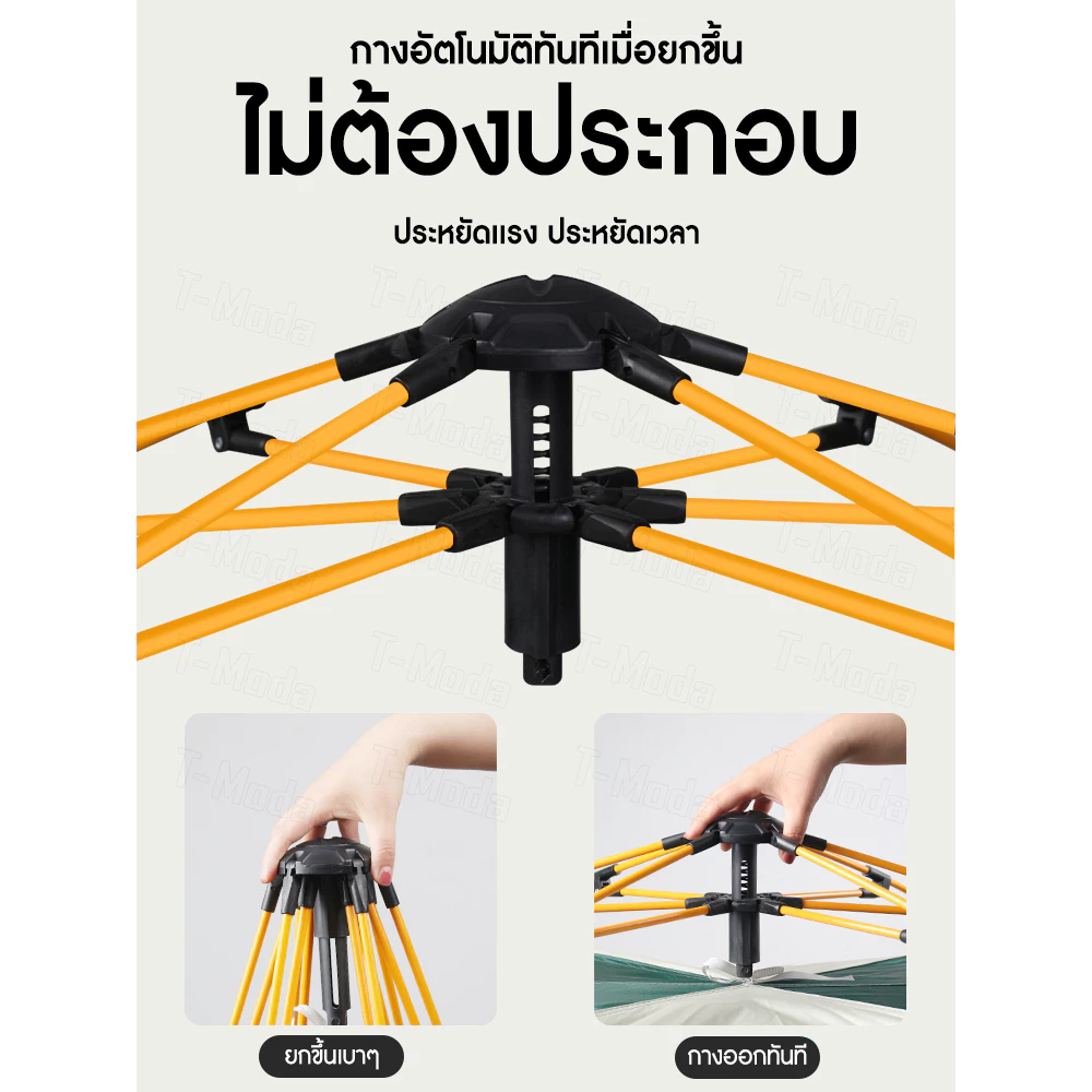 เต็นท์สนามเดินป่านอน 1 ประตู ระบายอากาศ thumbnail 4