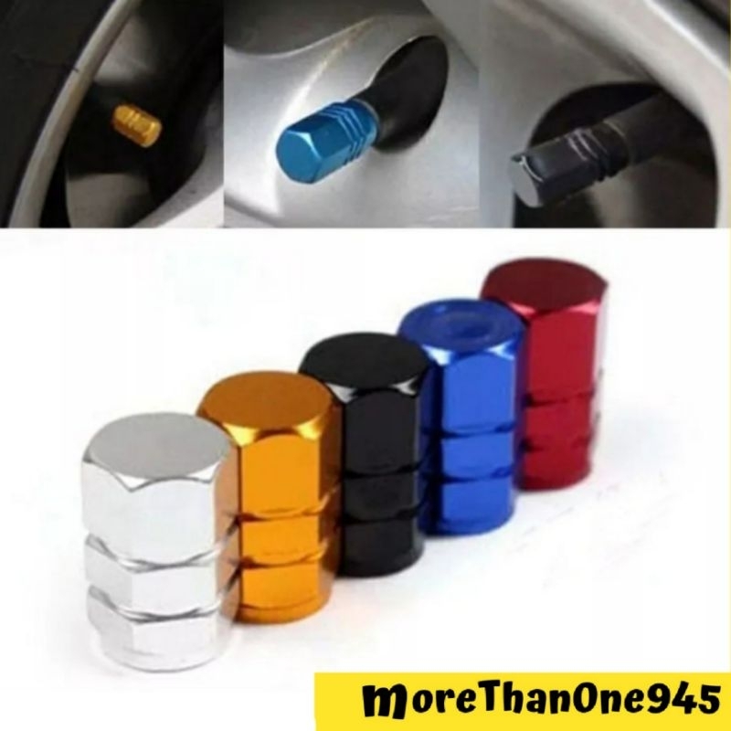 (4ชิ้น/แพ็ค) จุกปิดลมยางอลูอัลลอย จุกลมยางสี รถยนต์ รถจักรยานยนต์