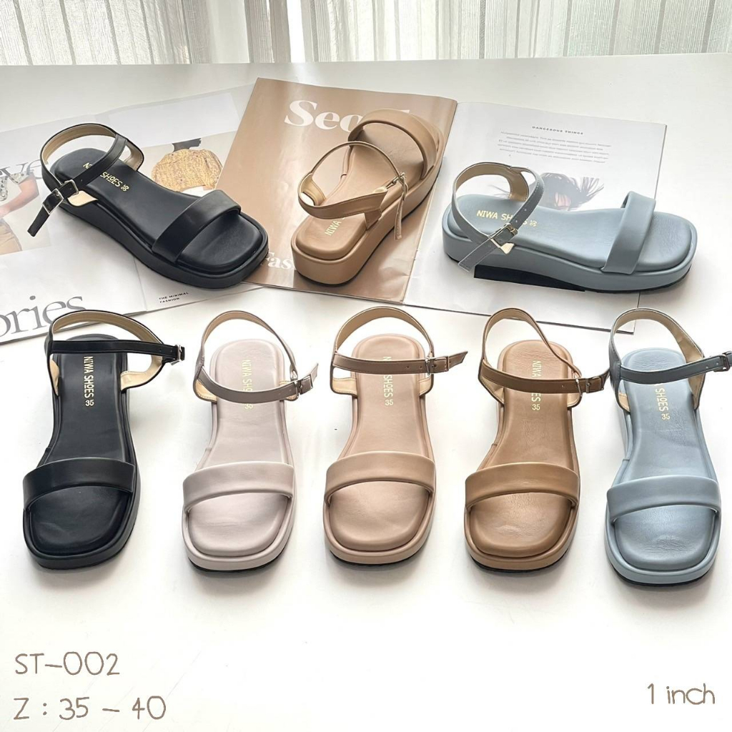 Niwa Shoes รองเท้าสตรีส้นโฟม สูง1นิ้ว รหัส ST-002