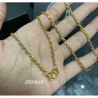 JSN010 สร้อยคอลายโซ่กริชสีทอง 3 mm สแตนเลส